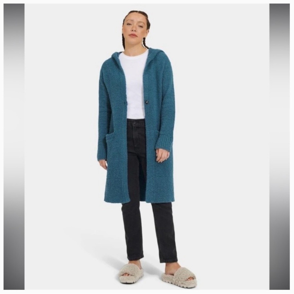 UGG *NWOT* Teal Hooded Sweater Cardigan